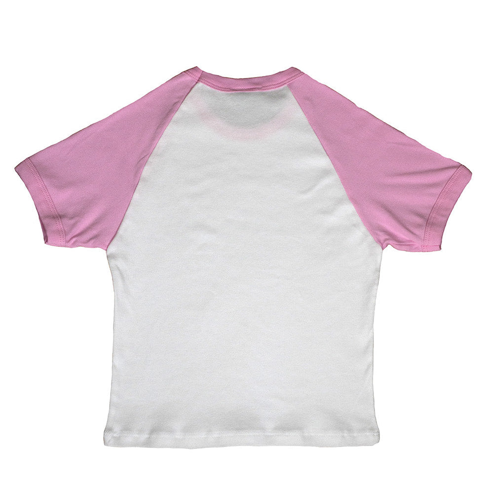 PINK/WHITE BABY TEE